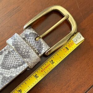 Streets Ahead Gray Reptile Look Leather Belt. Size Small NWOT